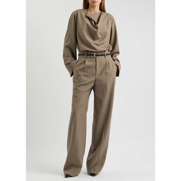 Róhe Draped Virgin Wool Long Sleeve Top - Picture 5 of 13